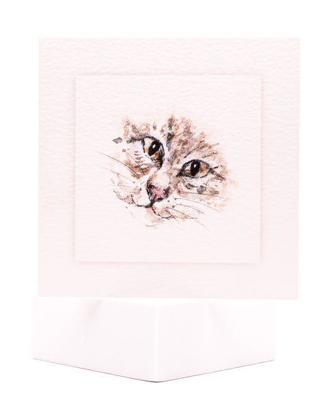 Animal Hospital Sympathy Card - Cat Face