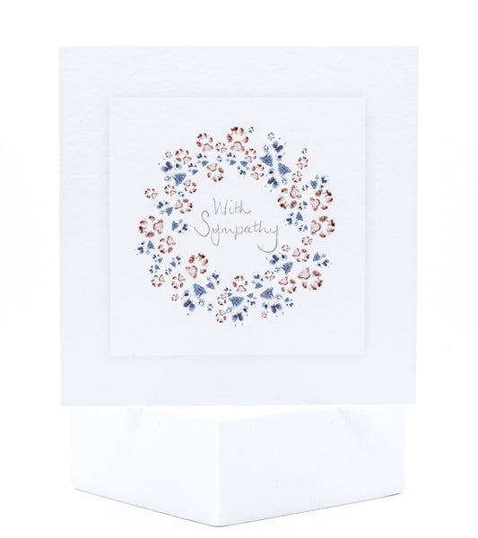 Animal Hospital Sympathy Card - Wreath of Paws