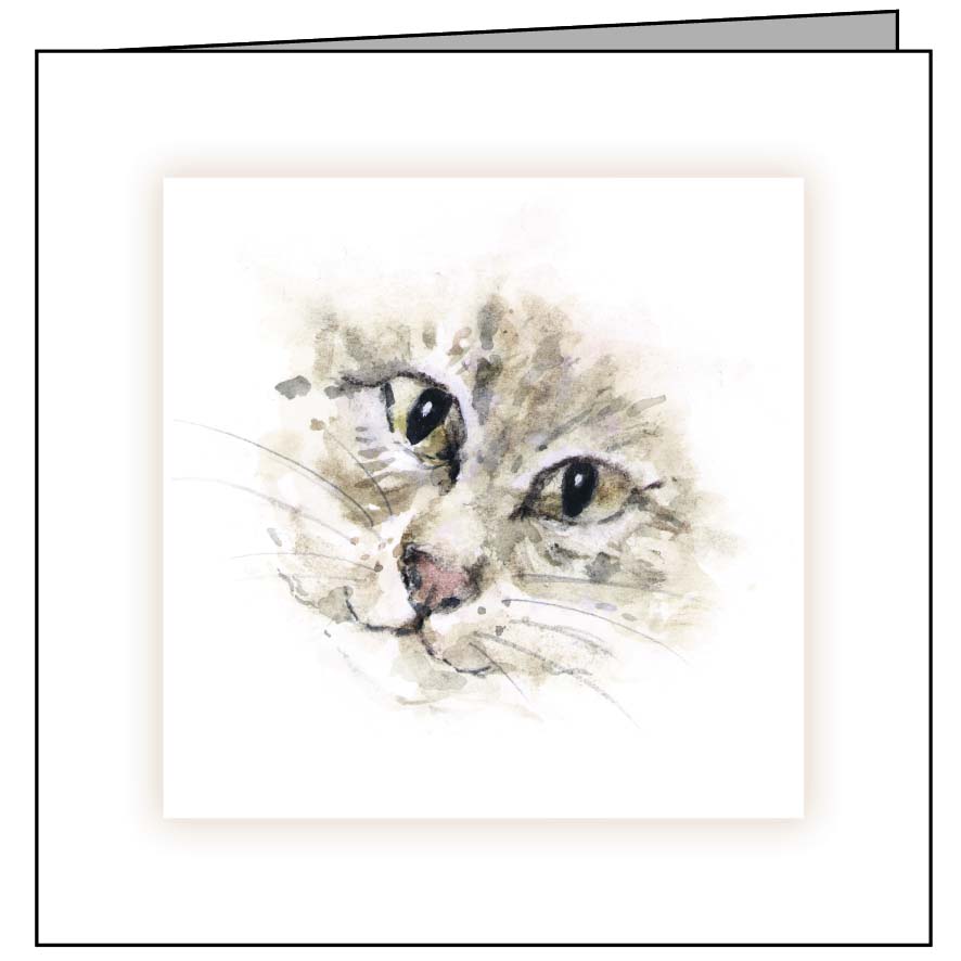 Animal Hospital Sympathy Card - Cat Face
