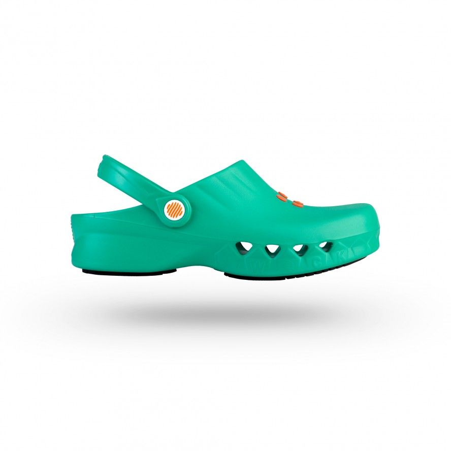green clog side