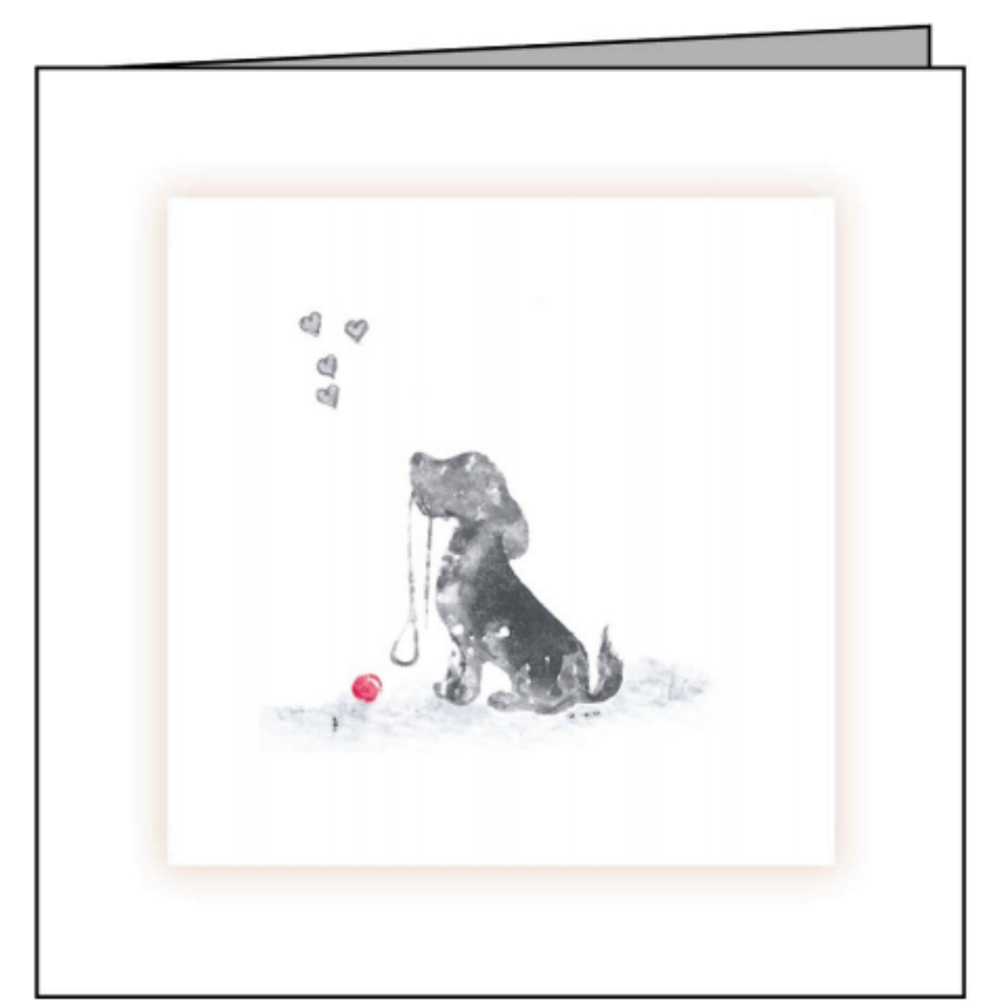 Animal Hospital Sympathy Card - Small Dog with Red Ball