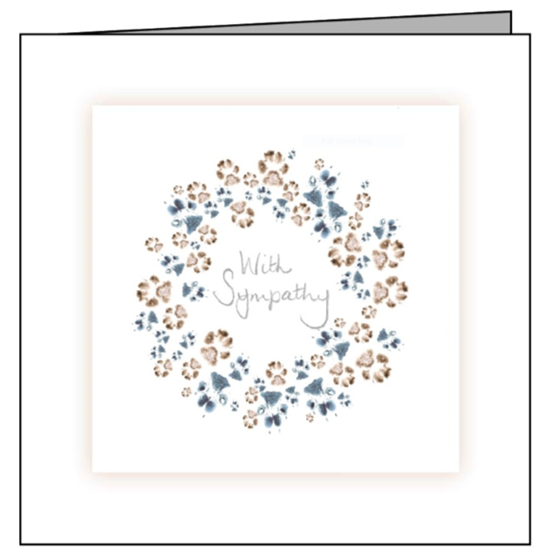 Animal Hospital Sympathy Card - Wreath of Paws