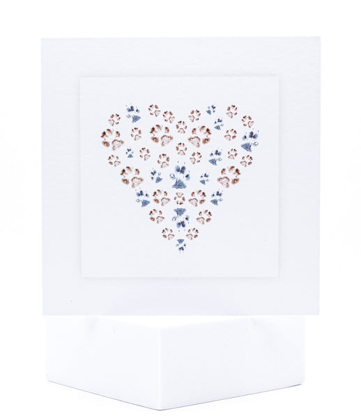 Animal Hospital Sympathy Card - Paw Heart