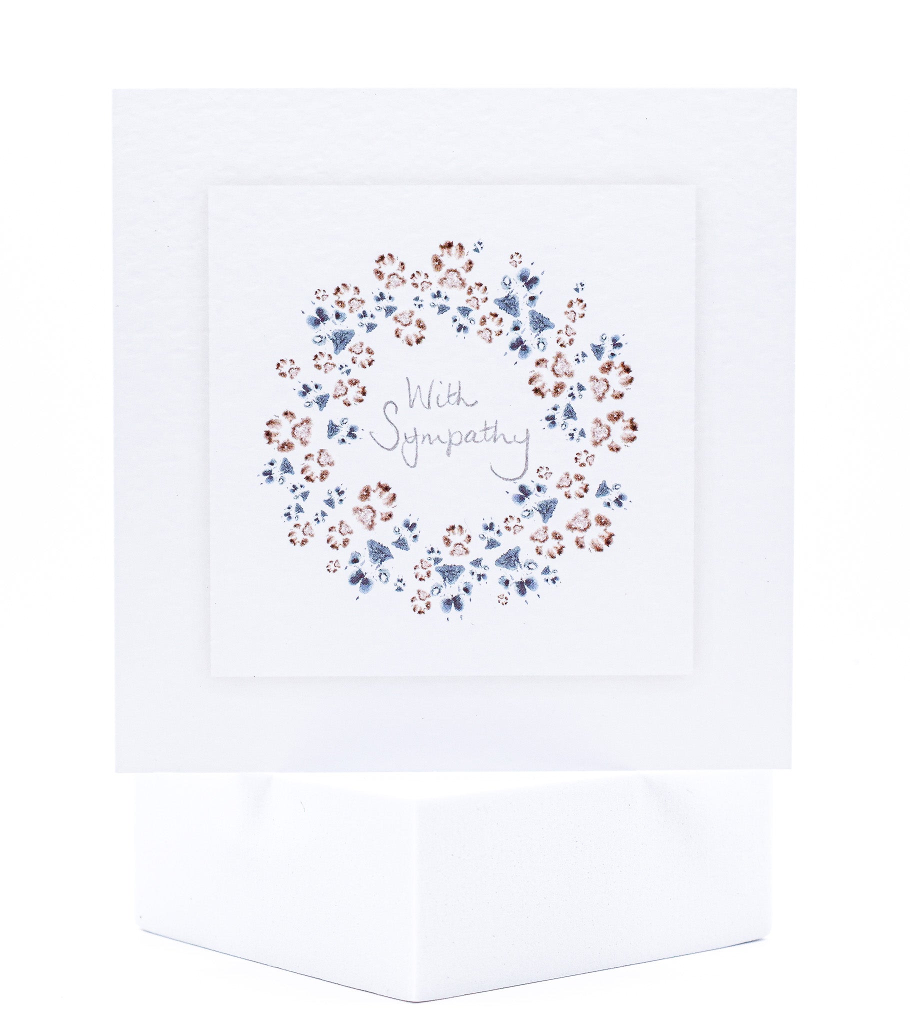 Animal Hospital Sympathy Card - Wreath of Paws