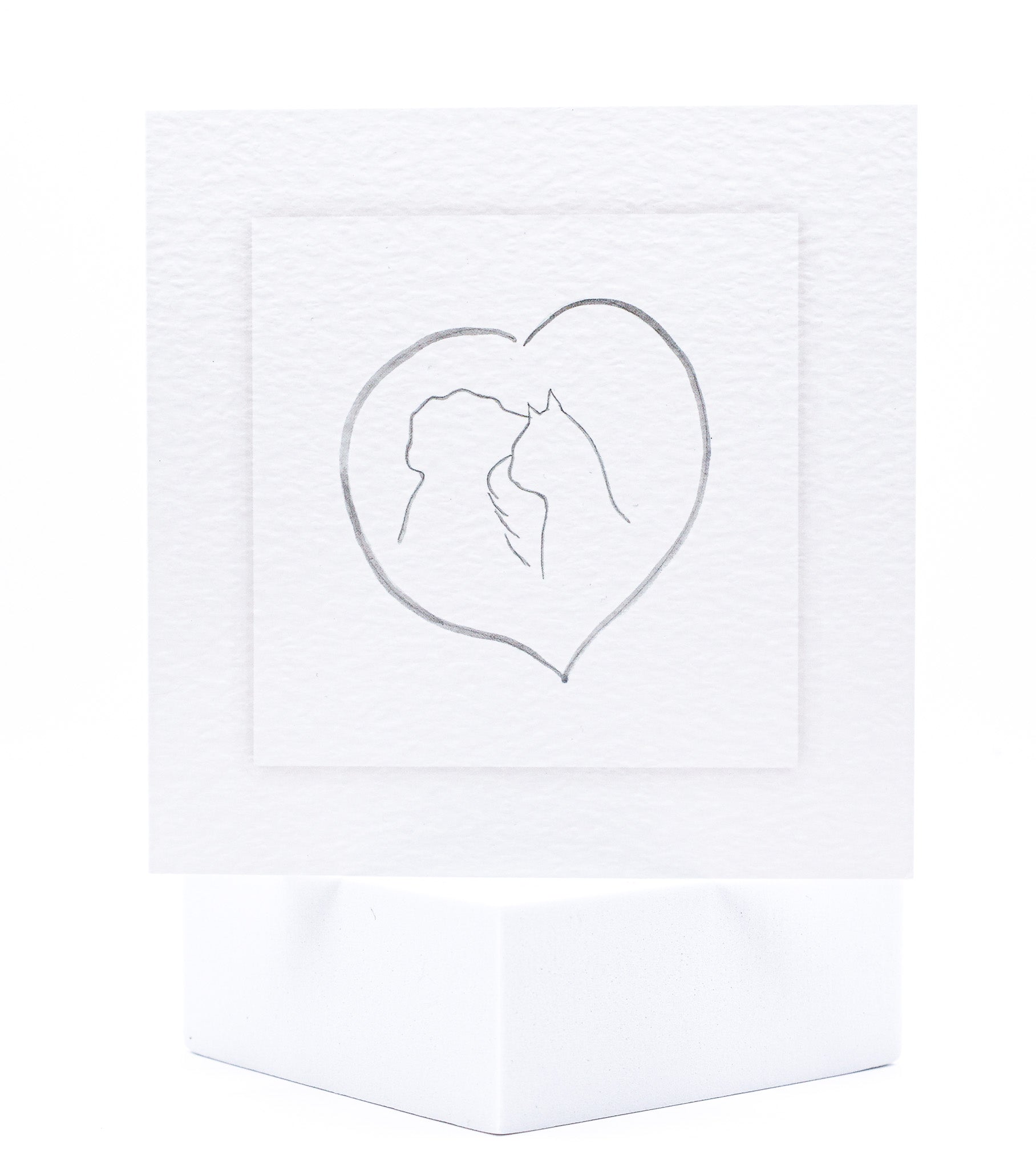 Animal Hospital Sympathy Card - Dog and Cat Heart