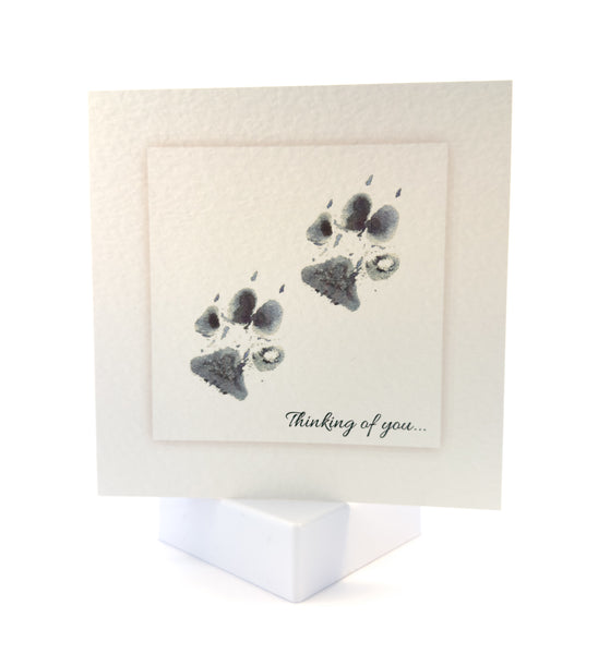 Animal Hospital Sympathy Card - Two Paws Thinking of You