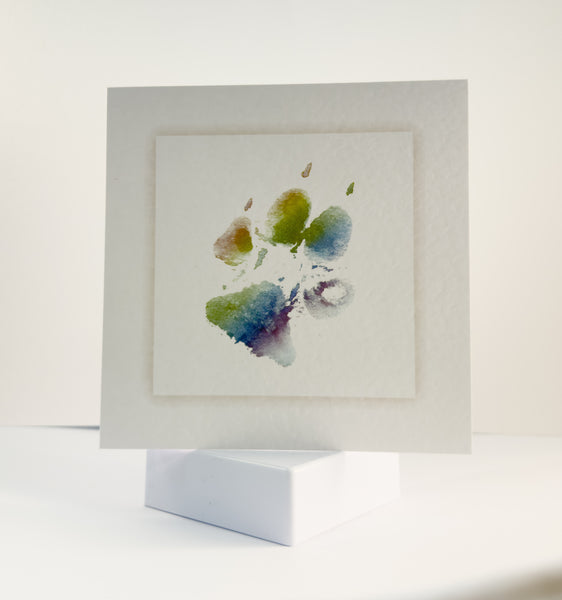 Animal Hospital Sympathy Card - Rainbow Paw
