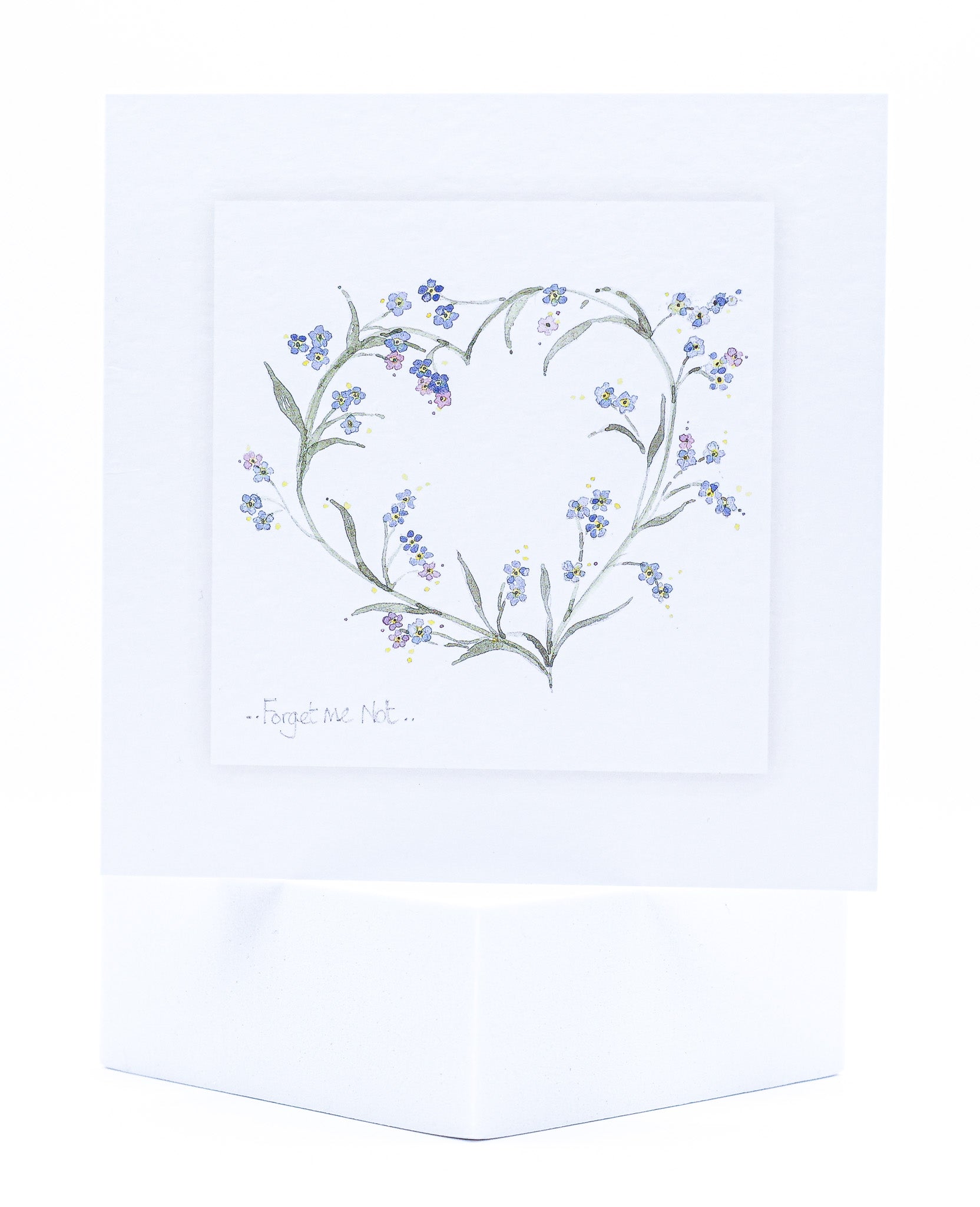 Animal Hospital Sympathy Card - Forget Me Not Heart