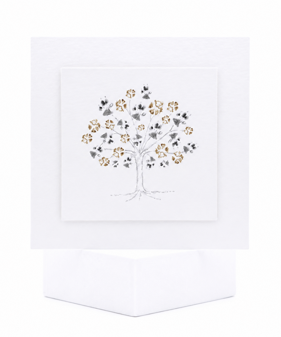 Animal Hospital Sympathy Card - Tree of Paws