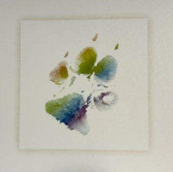 Animal Hospital Sympathy Card - Rainbow Paw